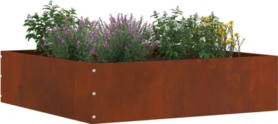 Produktbild von vidaXL Raseneinfassung Rostig 50 x 50 x 13 cm Wetterfeststahl