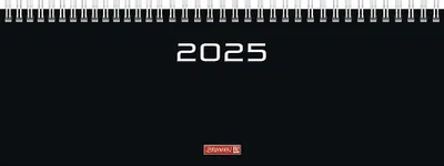 Produktbild von 2025 Brunnen Querterminbuch30x11cm 2S/1W schwarz