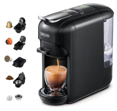 5-in-1 Kaffeemaschine 19 bar, K-Cup/Nespresso/ESE, schwarz