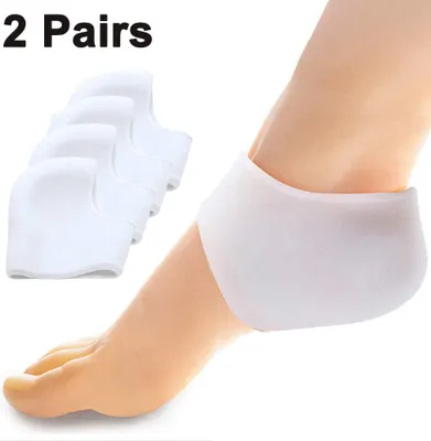 Produktbild von Fersenpolster, Gel Fersenschutz Silikon Pads, Ferse Socken, Neues Material, Ferse Gel für Fersensporn Plantarfasziitis, Sehr Geeignet für Fersenschmerzen, Trockene Rissige Ferse. (Fersenpolster)