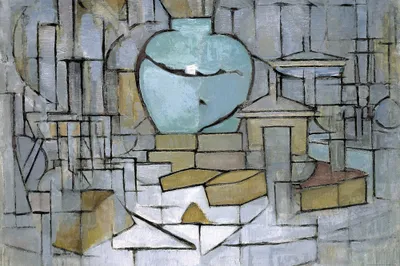 Produktbild von Piet Mondrian Kunstdruck Bild - Stilleben Mit Ingwertopf, 1912 (80 x 120 cm)