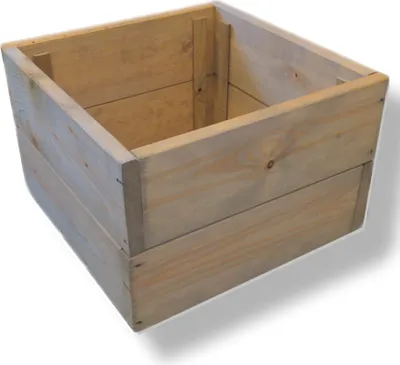 Produktbild von FKL DESIGN Home Deco Pflanzkasten aus Holz Pflanzkübel Grün D23 (40 x 40 x 28 cm)