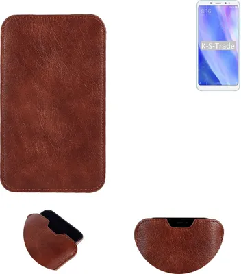 Produktbild von K-S-Trade Schutzhülle Handyhülle kompatibel mit Xiaomi Redmi Note 5 SD636 China Handytasche Kunstleder Sleeve in braun