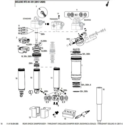 Zdjęcie produktu dla Korpus tylnego amortyzatora Rockshox do Thrushaft Deluxe A1 2017+ czarny, jeden rozmiar