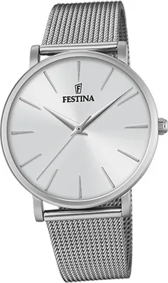 Obrázek produktu pro Festina Nerezové dámské hodinky F20475/1 Náramkové hodinky stříbrné Dámské klasické D2UF20475/1