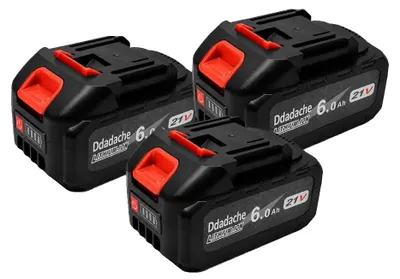 Productafbeelding van Batterij, 21V, 6000mAh capaciteit, 21V 6.0 - 3 stuks