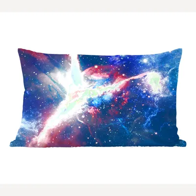 Obrázek produktu pro MuchoWow® Dekorační polštář Polštář na pohovku Dekorační polštář do obývacího pokoje 50x30 Space - Light - Blue