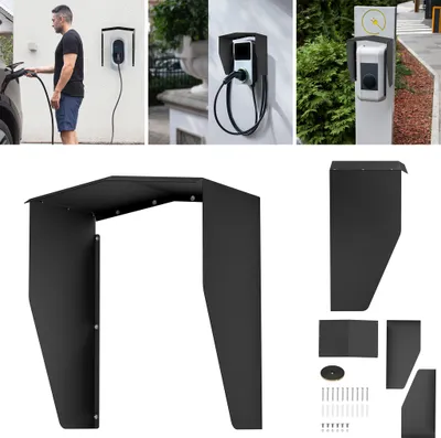 Produktbild von XMTECH Wallbox Wetterschutz Schutzdach für e-Auto Ladestation Überdachung für Ladesäule Schutzdach, Zubehör für Wallboxen Überdachung für EV Ladestation, Regenschutz, Sonnenschutz