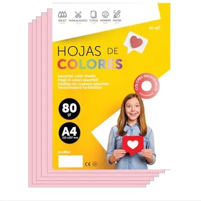 Zdjęcie produktu dla Kolorowy papier A4 o gramaturze 80g, idealny do drukarek i rękodzieła. Kolorowe arkusze dla dzieci, do kreatywnych projektów