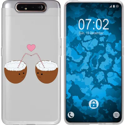 Produktbild von PhoneNatic Case kompatibel mit Samsung Galaxy A80 Silikon-Hülle Sommer Coconuts M3