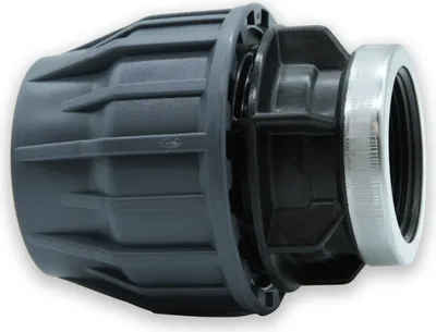 Produktbild von ZeeFlex Übergangsverschraubung Ø 50 mm | Klemm X Klebestutzen | PN6 | Grau/Schwarz