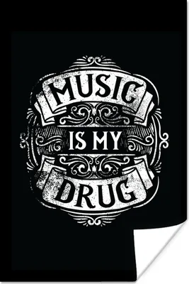Produktbild von MuchoWow® Poster Musik - Retro - Zitat 120x180 cm - Kunstposter