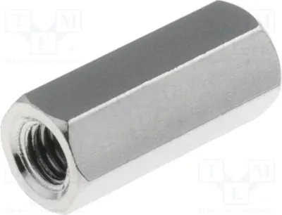 Produktbild von Distanzmuffe mit Gewinde; 12mm; Innengew: M3; sechskant; Messing 113X12 Distanzelemente aus Metall