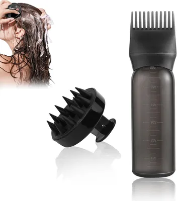 Produktbild von Applikator für Haaröl mit Wurzelkamm und Haarmassagebürsten