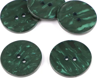 Produktbild von 5 Kunststoffknöpfe in Perlmuttoptik 38 mm rund 2 Loch-Knöpfe