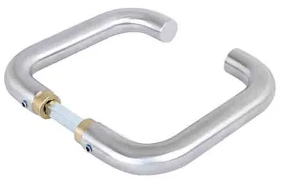Produktbild von Türdrückerpaar, gerade U-Form, Edelstahl, Drückerlänge 145 mm, Drückerabstand 55 mm