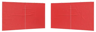Produktbild von vidaXL Party Zelt Seitenteil 2 pcs Rot 400 x 195 cm PE und Stahl