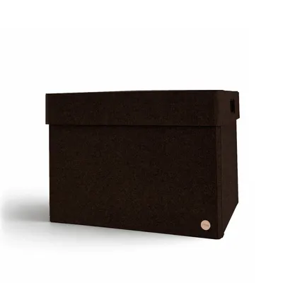 Produktbild von Aufbewahrungsbox CLASSIC Filz 53,5 x 40 x 38,5 cm mit Deckel in dunkelbraun meliert