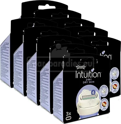 Produktbild von Wilkinson Intuition 2-in-1 Dry Skin Rasierklingen, 3er Pack x 10