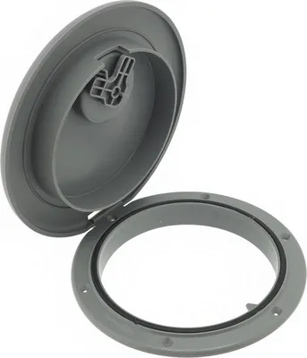 Produktbild von Inspektionsdeckel rund, begehbar, abnehmbar, verschließbar, grau, Luke / Revisionsöffnung für Boote, Camper, Wohnwagen Größe: Ø 254mm