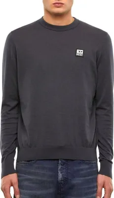 Image de Pull homme Diesel en coton classique Gris S