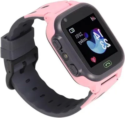 Image de Montre connectée pour enfants avec écran tactile couleur de 1,44 pouces, téléphone GSM, fonction SOS et jeux, rose