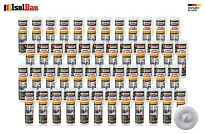 Isolbau Neutralsilikon Fenstergrau 48 x 300 ml Natursteinsilikon Dichtstoff Fugen