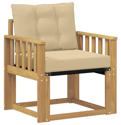 Produktbild von vidaXL Outdoor-Sofa Massives Akazienholz und Textilene Weiß