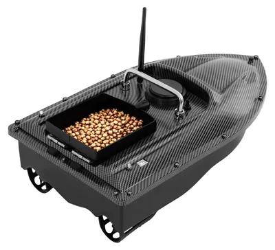Produktbild von Ferngesteuertes Futterboot für Angeln - Köderboot - 500 m Reichweite - 1,5 kg Traglast - LED-Nachtlicht - 49x27x16 cm - Schwarz