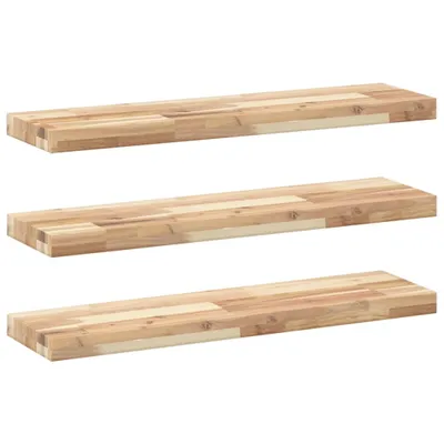 Produktbild von vidaXL Schweberegale 3 Stk. 80x20x4 cm Massivholz Akazie Unbehandelt