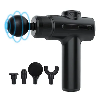 Produktbild von MODFU Massagepistole Massage Gun Elektrisches Massagegerät, Muskel Massagepistole mit 4 Massageköpfen, Handmassagegerät für Nacken Schulter Tiefen