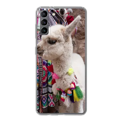 Produktbild von MuchoWow® Handyhülle Schutzhülle Hülle für Samsung Galaxy S21 Plus Alpaka - Halskette - Farben Silikon Softcase Handy Hülle - Handy-Tasche