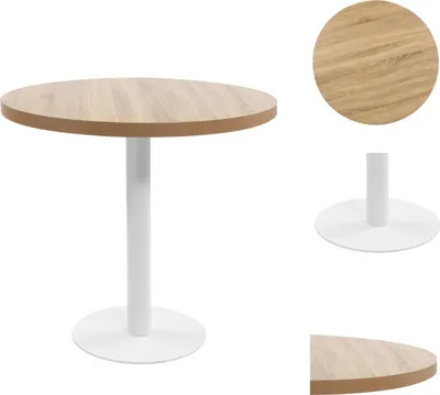 Zdjęcie produktu dla vidaXL Stół bistro jasnobrązowy 80 cm MDF - Stoły jadalniane
