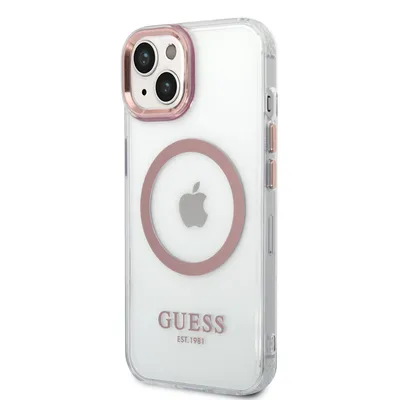 Image de Guess, Étui Magsafe Gold Outline Apple iPhone 14 Plus, Transparent