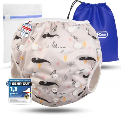 Imagen del producto de Pañales de natación reutilizables para bebés de 0 a 3 años, hipoalergénicos, de alta absorción, con