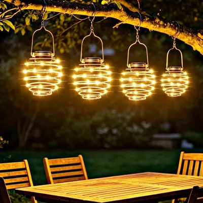 Obrázek produktu pro Solární venkovní lampy, sada 4 spirálových LED lamp