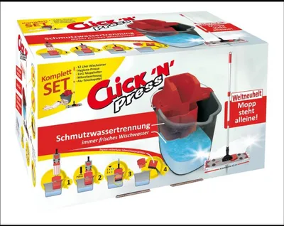 Produktbild von Sprintus Bodenwischset Click n Press, Eimer, Klapphalter, Microfasermopp