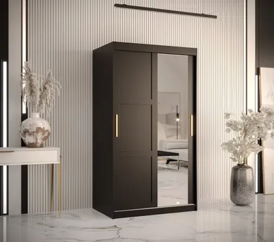 Produktbild von Kleiderschrank RAISA 2 – Breite 100 cm, schwarz