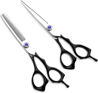 Produktbild von Friseurschere Professionelle Friseurschere Effilierschere Set Schwarz 6 Zoll Für Friseursalons Und Familiensalonfriseure Oder Für Den Heimgebrauch