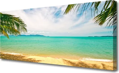 Produktbild von Tulup Leinwand-Bilder 125x50 Wandbild Canvas Kunstdruck Meer Strand Landschaft