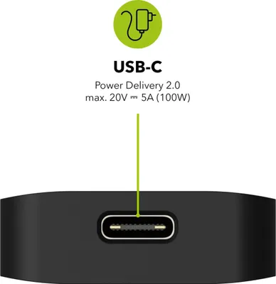 Produktbild von AlzaPower USB-C Dockingstation 5-in-1 schwarz