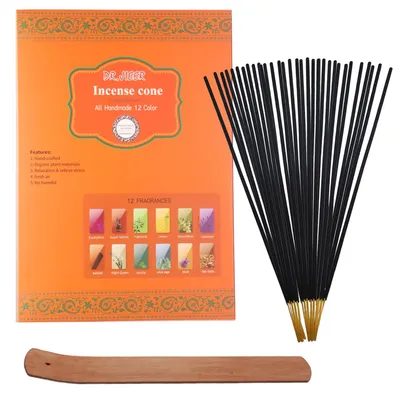 Produktbild von Räucherstäbchen-Set - 240 Sticks in 12 Duftrichtungen - Aromatherapie und Raumduft - Inklusive Räucherstäbchenhalter
