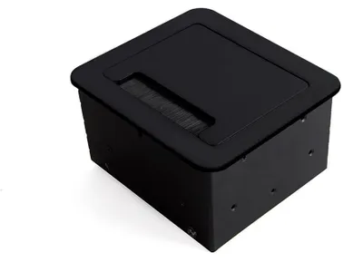 Image de Multiconnecteur Atom 14 pour bureau, 145 x 130 mm, Peint en noir