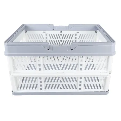 Obrázek produktu pro Skládací koše s držadly,Skládací plastové nákupní koše na potraviny,Skládací úložné bedny s držadlem,Vodotěsné skládací plastové koše,Skládací plastový nákupní koš,Skládací úložné bedny
