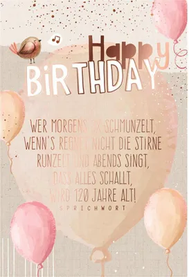 Produktbild von Geburtstag - Glückwunschkarte im Format 11,5 x 17 cm mit Umschlag