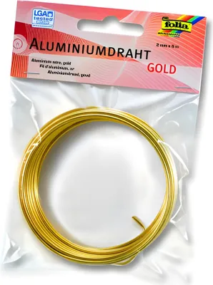Obrázek produktu pro Folia 79665 Basteldraht Alu - gold, 2 mm x 5 m