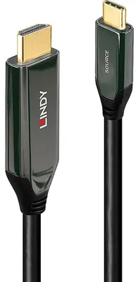 Zdjęcie produktu dla Lindy 43367, 1 m, USB Type-C, HDMI Typu A (Standard), Męska, Męska, Prosty