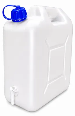 Image de 1 bidon de 20 L avec couvercle, robinet de soutirage et bec verseur, eau potable naturelle