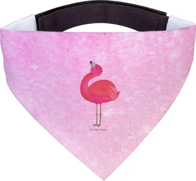 Produktbild von Mr. & Mrs. Panda Halstuch Hund Flamingo Stolz - Aquarell Pink - Geschenk, Für Hunde, Selbstliebe, Tuch, Freundin, Rosa, Hundehalstuch, glücklich, Mama