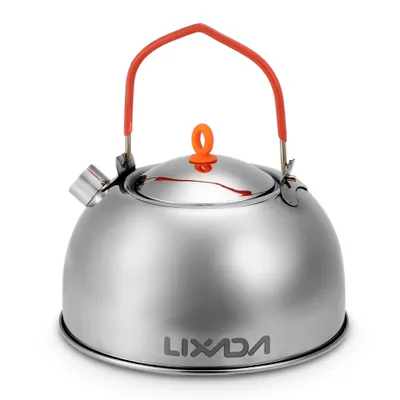 Obrázok produktu pre 0.6L kanvica z nehrdzavejúcej ocele Prenosná vonkajšia kempingová turistická kanvica Teapot Coffee Pot